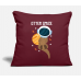 Otter Zoo Friendly Water Construction Family Trick Burgundy Pillow